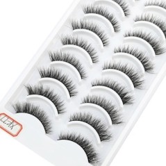 Új 10 pár 3D Faux Mink Lashes Bolyhos Puha Wispy Természetes hosszú műszempillák Göndör szempillák nagykereskedés Újrahasználhat