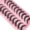 Új 10 pár 3D Faux Mink Lashes Bolyhos Puha Wispy Természetes hosszú műszempillák Göndör szempillák nagykereskedés Újrahasználhat