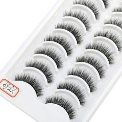 Új 10 pár 3D Faux Mink Lashes Bolyhos Puha Wispy Természetes hosszú műszempillák Göndör szempillák nagykereskedés Újrahasználhat