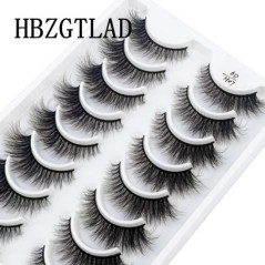 Új 10 pár 3D Faux Mink Lashes Bolyhos Puha Wispy Természetes hosszú műszempillák Göndör szempillák nagykereskedés Újrahasználhat