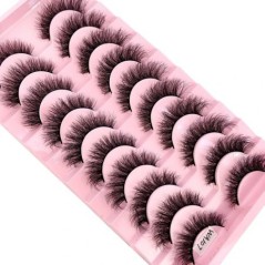 Új 10 pár 3D Faux Mink Lashes Bolyhos Puha Wispy Természetes hosszú műszempillák Göndör szempillák nagykereskedés Újrahasználhat