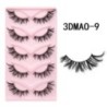 GROINNEYA Macskaszem szempillák 3D természetes műszempillák bolyhos puha kereszt 5 pár Manga Lashes Wispy természetes szempilla 