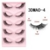 GROINNEYA Macskaszem szempillák 3D természetes műszempillák bolyhos puha kereszt 5 pár Manga Lashes Wispy természetes szempilla 