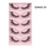 GROINNEYA Macskaszem szempillák 3D természetes műszempillák bolyhos puha kereszt 5 pár Manga Lashes Wispy természetes szempilla 