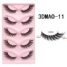 GROINNEYA Macskaszem szempillák 3D természetes műszempillák bolyhos puha kereszt 5 pár Manga Lashes Wispy természetes szempilla 