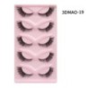 GROINNEYA Macskaszem szempillák 3D természetes műszempillák bolyhos puha kereszt 5 pár Manga Lashes Wispy természetes szempilla 