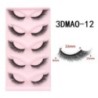 GROINNEYA Macskaszem szempillák 3D természetes műszempillák bolyhos puha kereszt 5 pár Manga Lashes Wispy természetes szempilla 