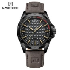 NAVIFORCE férfi alkalmi sport katonai kvarc naptár karóra férfi üzleti bőr vízálló férfi óra Relogio Masculino