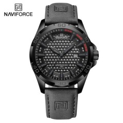 NAVIFORCE férfi alkalmi sport katonai kvarc naptár karóra férfi üzleti bőr vízálló férfi óra Relogio Masculino