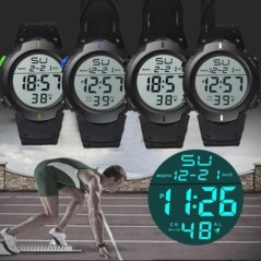 Férfi sport LED karórák Top márka Férfi digitális óra Többfunkciós gumi Férfi Fitnes Sportoló Időmérő Elektronikus karóra Reloj