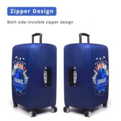 Travel Around The Word Suitcase Protective Covers Thick Elastic Luggage Cover Protector For 18"-32" Baggage Travel Bag Case 262