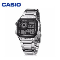 Casio AE-1300WH AE-1200WH kis blokkos digitális kijelzős elektromos óra férfi vízálló aktivizmus óra többfunkciós stopper