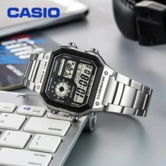 Casio AE-1300WH AE-1200WH kis blokkos digitális kijelzős elektromos óra férfi vízálló aktivizmus óra többfunkciós stopper