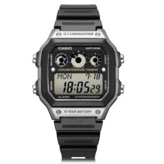 Casio AE-1300WH AE-1200WH kis blokkos digitális kijelzős elektromos óra férfi vízálló aktivizmus óra többfunkciós stopper