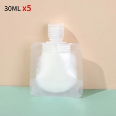 30/50/100 ml-es újratölthető csomagolótasakok Utazási Alapanyagok Lotion Kozmetika Sampon Tusfürdő Hordozható táskák Smink Folya