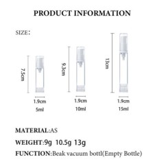 5 ml-es 10 ml-es 15 ml-es Travel Sub-Bottling AS vákuum spray-krém szemkörnyékápoló krém utántöltő palack üres hordozható, leveg