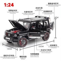 1:24 Mercedes Benz BRABUS G800 High Simulation Diecast Fémötvözet Modell autó Hang Fény Visszahúzás Gyűjtemény Játék ajándék