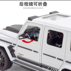 1:24 Mercedes Benz BRABUS G800 High Simulation Diecast Fémötvözet Modell autó Hang Fény Visszahúzás Gyűjtemény Játék ajándék