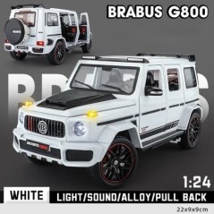 1:24 Mercedes Benz BRABUS G800 High Simulation Diecast Fémötvözet Modell autó Hang Fény Visszahúzható Gyűjtemény Gyerekjáték Ajá