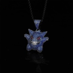 Pokemon Anime Gengar figurák Vicces szerencsés varázslatok nyaklánc medál rajzfilm babák ékszerek lányok játék modell kiegészítő