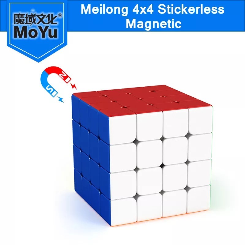 MoYu Meilong 4M 4x4x4 Mágneses Varázskocka Professzionális 4x4 Sebességű Puzzle 4x4 Gyermek Fidget Játékok Gyerek ajándék mágnes