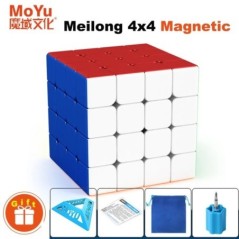 MoYu Meilong 4M 4x4x4 Mágneses Varázskocka Professzionális 4x4 Sebességű Puzzle 4x4 Gyermek Fidget Játékok Gyerek ajándék mágnes