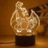 Pokemon Pikachu LED 3D éjszakai fény gyerekeknek játék Anime figurák Kawaii Pikachu éjjeli lámpa gyerekeknek hálószoba dekoráció