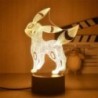 Pokemon Pikachu LED 3D éjszakai fény gyerekeknek játék Anime figurák Kawaii Pikachu éjjeli lámpa gyerekeknek hálószoba dekoráció