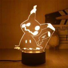 Pokemon Pikachu LED 3D éjszakai fény gyerekeknek játék Anime figurák Kawaii Pikachu éjjeli lámpa gyerekeknek hálószoba dekoráció