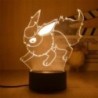 Pokemon Pikachu LED 3D éjszakai fény gyerekeknek játék Anime figurák Kawaii Pikachu éjjeli lámpa gyerekeknek hálószoba dekoráció