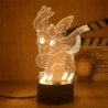 Pokemon Pikachu LED 3D éjszakai fény gyerekeknek játék Anime figurák Kawaii Pikachu éjjeli lámpa gyerekeknek hálószoba dekoráció