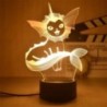 Pokemon Pikachu LED 3D éjszakai fény gyerekeknek játék Anime figurák Kawaii Pikachu éjjeli lámpa gyerekeknek hálószoba dekoráció