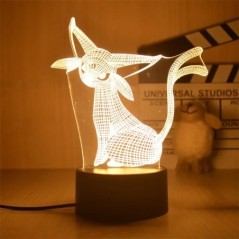 Pokemon Pikachu LED 3D éjszakai fény gyerekeknek játék Anime figurák Kawaii Pikachu éjjeli lámpa gyerekeknek hálószoba dekoráció