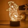 Pokemon Pikachu LED 3D éjszakai fény gyerekeknek játék Anime figurák Kawaii Pikachu éjjeli lámpa gyerekeknek hálószoba dekoráció