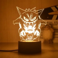 Pokemon Pikachu LED 3D éjszakai fény gyerekeknek játék Anime figurák Kawaii Pikachu éjjeli lámpa gyerekeknek hálószoba dekoráció