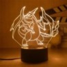 Pokemon Pikachu LED 3D éjszakai fény gyerekeknek játék Anime figurák Kawaii Pikachu éjjeli lámpa gyerekeknek hálószoba dekoráció