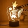 Pokemon Pikachu LED 3D éjszakai fény gyerekeknek játék Anime figurák Kawaii Pikachu éjjeli lámpa gyerekeknek hálószoba dekoráció