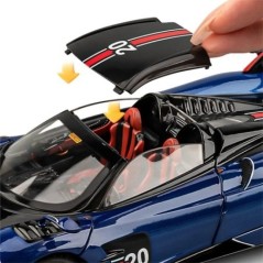 1:18 Pagani Huayra BC ötvözet sportmodell Diecast fém versenyautó járművek Modell kollekció Hangfény szimuláció gyerekeknek játé