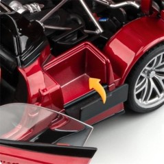 1:18 Pagani Huayra BC ötvözet sportmodell Diecast fém versenyautó járművek Modell kollekció Hangfény szimuláció gyerekeknek játé