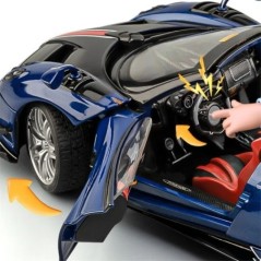 1:18 Pagani Huayra BC ötvözet sportmodell Diecast fém versenyautó járművek Modell kollekció Hangfény szimuláció gyerekeknek játé