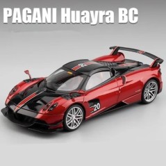 1:18 Pagani Huayra BC ötvözet sportmodell Diecast fém versenyautó járművek Modell kollekció Hangfény szimuláció gyerekeknek játé