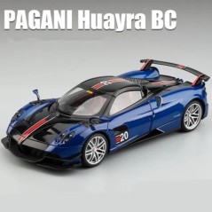 1:18 Pagani Huayra BC ötvözet sportmodell Diecast fém versenyautó járművek Modell kollekció Hangfény szimuláció gyerekeknek játé