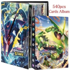 9 zsebes 540 DB betűs Pokémon kártyák Album Könyvgyűjtemény Tartó Játékok Anime játék Poke Card Binder Mappa Töltött lista Játék