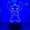 Stitch 3D Night Lights 16 színváltós, szabályozható anime asztali lámpa tökéletes születésnapi karácsonyi ajándék fiúknak és lán