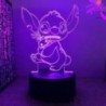 Stitch 3D Night Lights 16 színváltós, szabályozható anime asztali lámpa tökéletes születésnapi karácsonyi ajándék fiúknak és lán