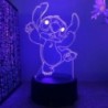 Stitch 3D Night Lights 16 színváltós, szabályozható anime asztali lámpa tökéletes születésnapi karácsonyi ajándék fiúknak és lán