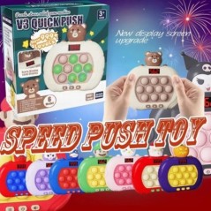 Pop Light Fidget Game Quick Push Bubble Game Hordozható kézi fogantyús játékok Fiúknak Lányoknak Ajándék gyerekeknek Gép stressz