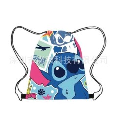 Disney Stitch Children Backpack Drawstring Bags Cartoon Mini Lilo&Stitch Travel Storage Bag Casual Swim Portable Backpack