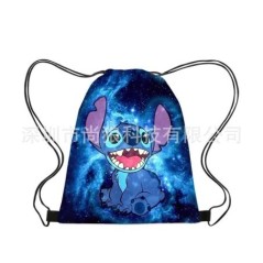 Disney Stitch Children Backpack Drawstring Bags Cartoon Mini Lilo&Stitch Travel Storage Bag Casual Swim Portable Backpack