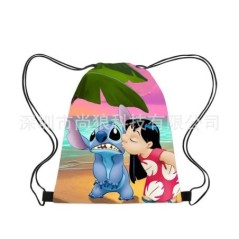 Disney Stitch Children Backpack Drawstring Bags Cartoon Mini Lilo&Stitch Travel Storage Bag Casual Swim Portable Backpack